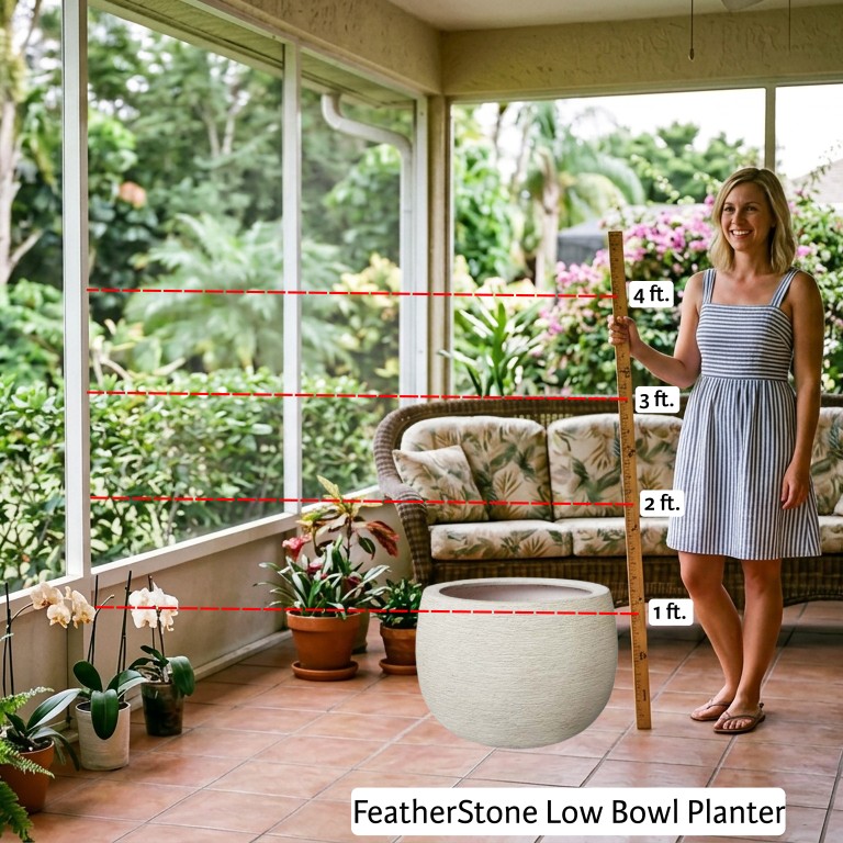 FeatherStone Low Bowl Planter