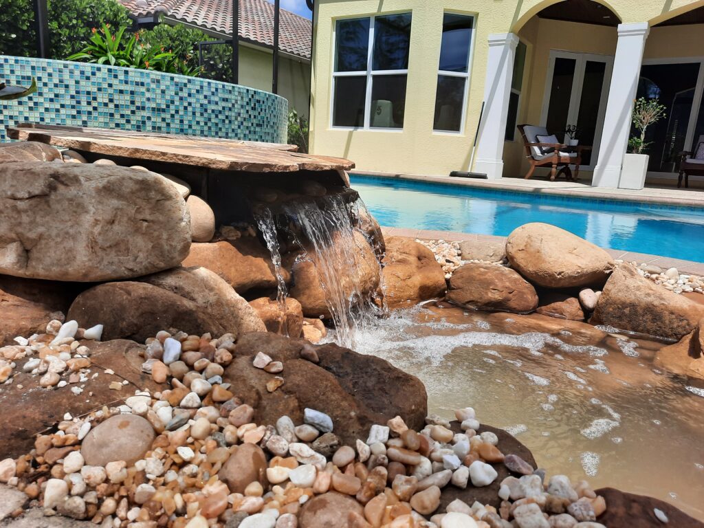 Naples Koi Pond Waterfall (2021_11_01 19_58_59 UTC)