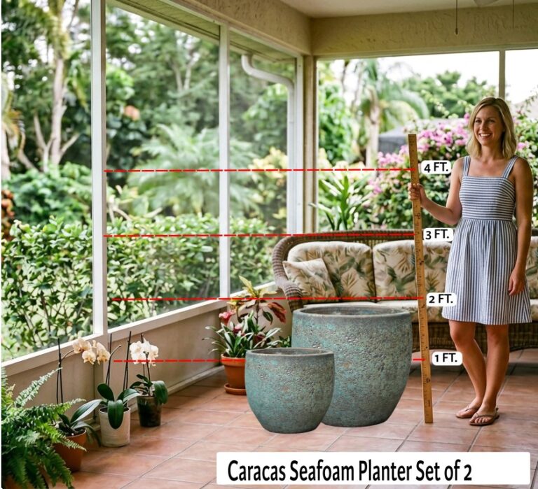 Caracas Seafoam Planter Set of 2