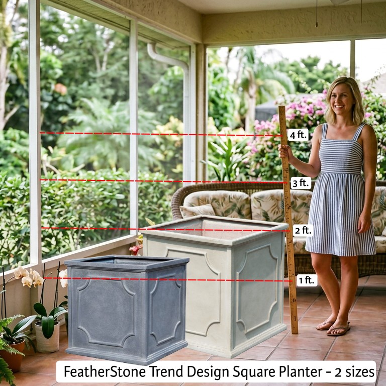 FeatherStone Trend Design Square Planter