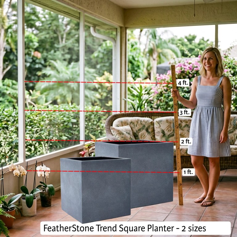 FeatherStone Trend Square Planter