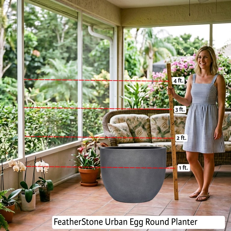 FeatherStone Urban Egg Round Planter