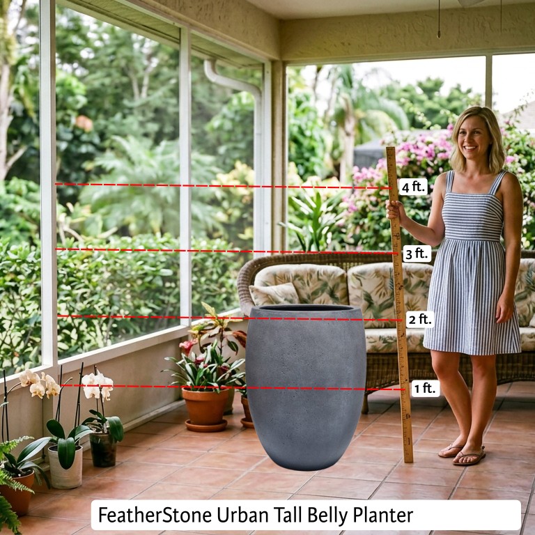 FeatherStone Urban Tall Belly Planter