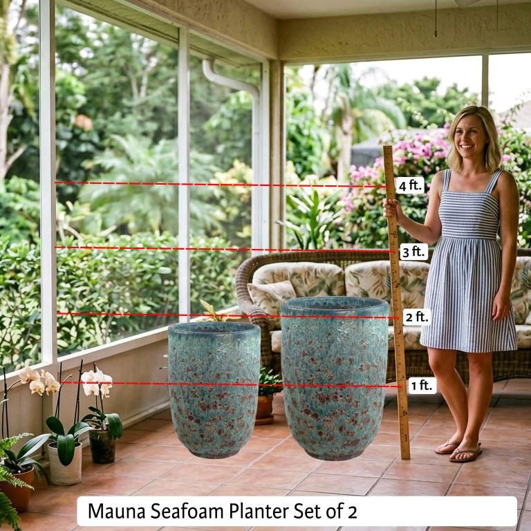 Mauna Seafoam Planter Set of 2