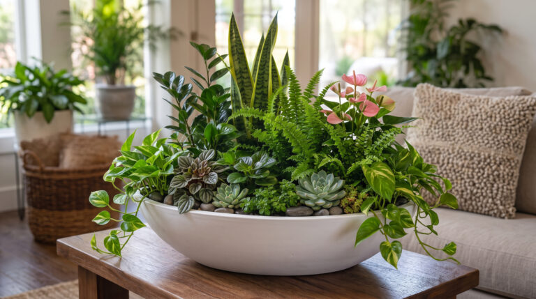 CH1212 Large Low Bowls Indoor Tropical Mix
